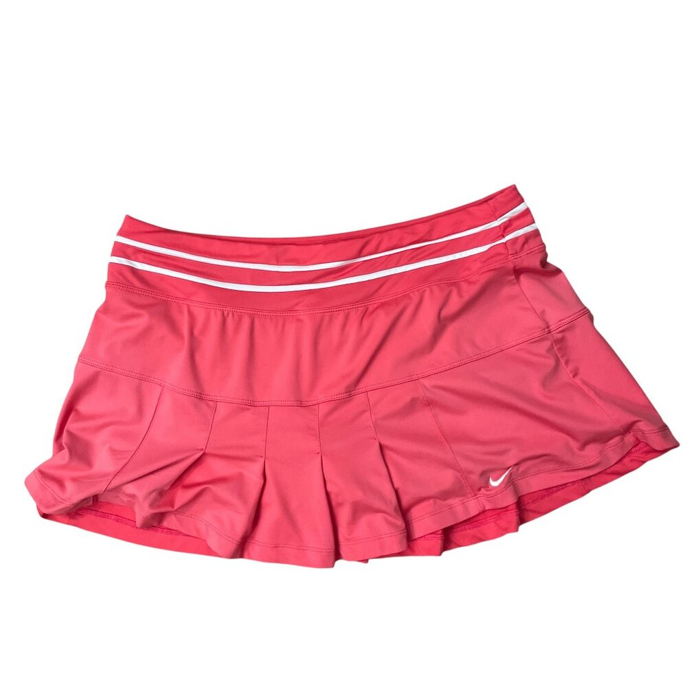 Nike Women’s Dri Fit Pink Tennis Skort Stretch Skirt Activewear Size Large
